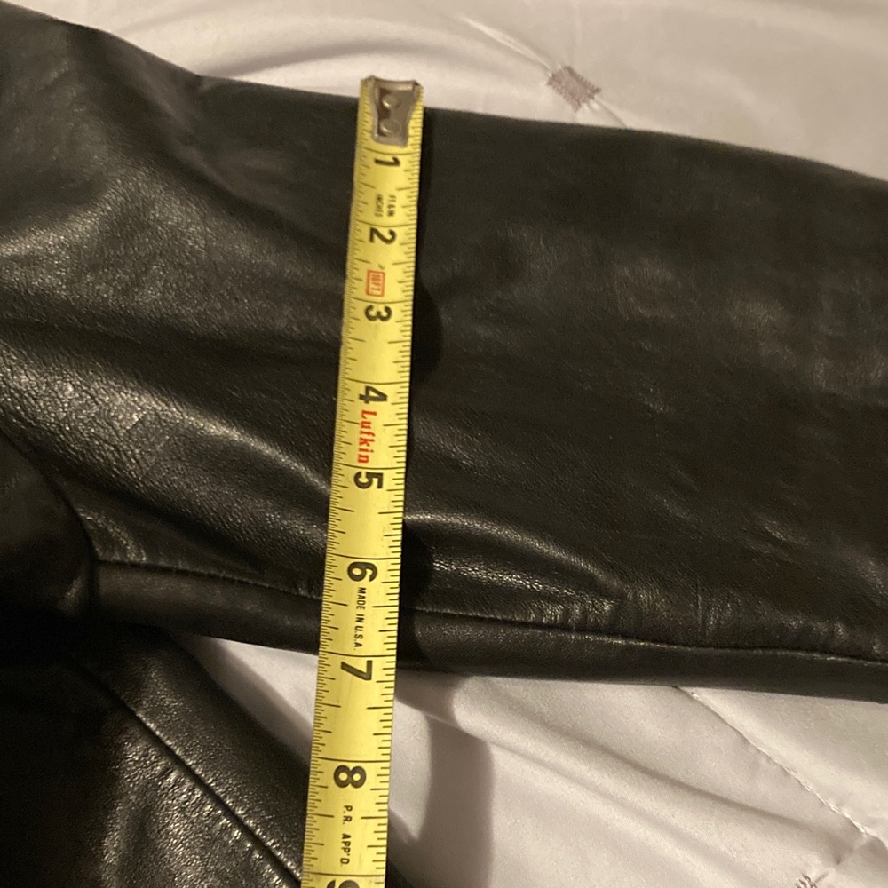DKNY Women's Sleek Black Leather Jacket - Picture 7 of 10